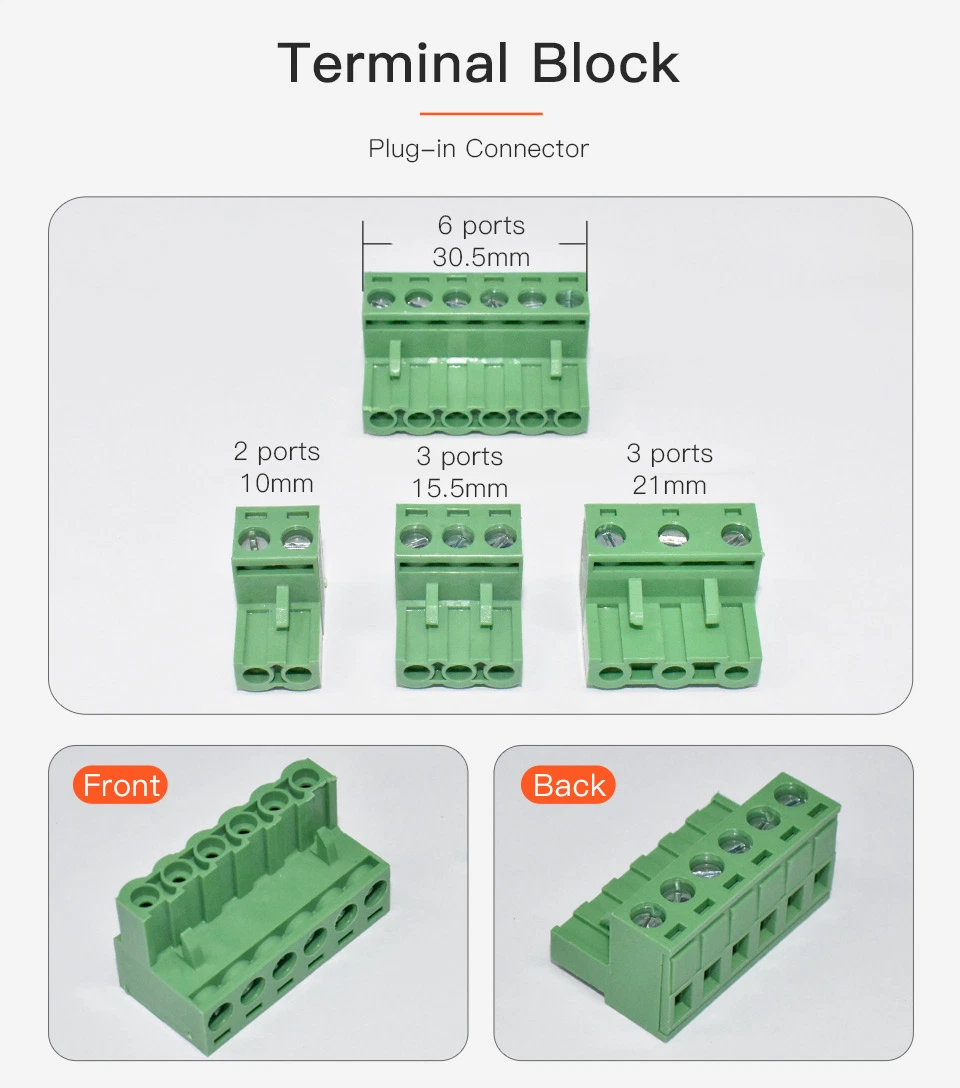 Startnow 2/3/6 Pins Right Angle Green Terminal Plug Electric Cable Wire Splicer Pluggable PCB Screw Connector Terminal Block Splice