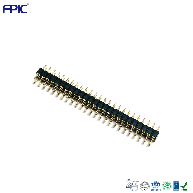 Fpic 2X40 Pin Double Row Pin Header 2.54mm 80 Pins Gold Plated Needle 11.5/13/15/17/19/20/21/23/25/30mm Male Strip Straight Connector